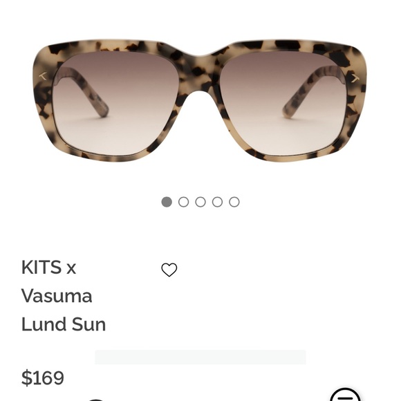 LIKE NEW: KITS x Vasuma Lund Sun Sunglasses in white tortoise. - Picture 2 of 4
